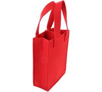 Paquet en Feutre Rouge de Transport Réutilisable, Bouteille de Vin | Pochette Simple et Chic, pour Organiser Deux Bouteilles, Style Généreux, Usage Présent et Déplacement