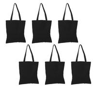Paquet Fourre-tout en Toile Noire 6 Pièces Grand Format 39,5x35,5 Cm