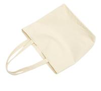 Paquet Grand Format Réutilisable Lot de 2 Fourre-tout en Toile Beige | Modèle Uni, Lavable, Design Simple, Portable, Usage Courses ou Vin, Format 40x35x10cm