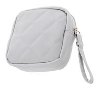 Paquet Menstruel Compact PU à Main, Pochette pour Petites Affaires | Rangement Discret au Travail, Bouton Pression et Fermeture Éclair, pour Pinceaux Mini et Écouteurs