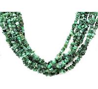 Paquet naturel de 2 Strand 34" Emerald Uncut Chips Perles / Freeform forme de pierres précieuses perles | 4-5 mm lisses Âpre Perles lisses pour la prise de bijoux | Perles en vrac | Qualité AAA