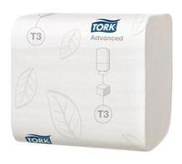Tork Papier toilette T3 Premium 114273 – 2 plis, pliage en Z, blanc – Lot 30 paquets x 252 feuilles