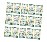 Paquet Plats Présents Jungle en Plastique Vert 50 Pièces | Thème Animaux Sauvages, Format Léger pour Maison et Fête, pour Bonbons et Petits Présents