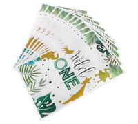 Paquet Présents en Plastique Vert 50 Pièces Thème Jungle Animaux