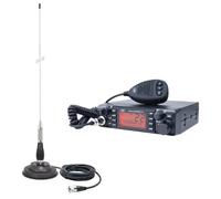 Paquet Radio CB PNI Escort HP 9001 Pro ASQ réglable, AM-FM, 12V, 4W + Antenne CB ML100, 26-30MHz, 250W, 100cm, Aimant 125mm Inclu