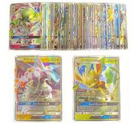 Paquet supplémentaire de cartes Pokémon en anglais, allemand, italien et français 50/100 cartes uniques [série aléatoire], cadeaux de remise des diplômes et de début de saison Anglais 75vmax+25vsra,An