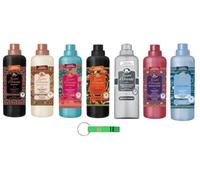 Paquet test Tesori d'Oriente Assouplissant liquide Fabric Softener Musc Blanc Ayurveda Hammam Byzantium Japonais Persian Thalasso 7 x 760 ml + porte-clés gratuit Beni Culinari