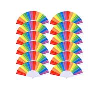 Paquetda 10 Ventilateurs Pliants Arc-En-Ciel, Ventilateurs à Main Gay Pride LGBT Fans pour les FêTes Festival ÉVéNements Fournituresda Danse