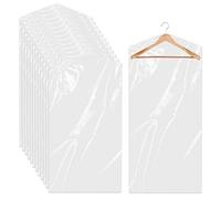Paquete de 20 bolsas de ropa de plástico transparente bolsa de traje 60x120cm bolsas de ropa colgantes a prueba de polvo protección de ropa bolsas de tintorería para trajes Blazers camisas