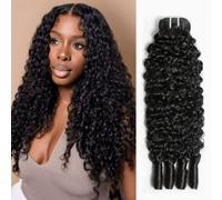 Paquets de cheveux humains bouclés birmans, brésiliens vierges 1 paquet | Extensions de cheveux Remy non traités pour femmes, avec double tissage, sensation soyeuse et brillance naturelle,22inch