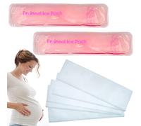Paquets froids réutilisables pour soulager la douleur post-partum & hémorroïdes, Pack chaud & froid pour les femmes après la grossesse, 2 poches de glace et 3 housses(Rose & Protection non tissée)