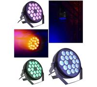 PAR à LED PROJECTEUR A LEDS 18 x 6W 6-en-1 RGBWAUV- IP65 alu