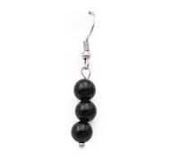 Par Attitude Zen : BOUCLE D'OREILLE MODÈLE 01 BOULES 06MM OBSIDIENNE NOIRE qualité A
