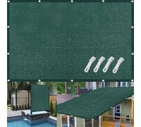 par Balconi 65 x 300 cm - Extérieur avec œillets sur mesure pour jardin et terrasse - Coupe-vent et protection d'ombrage Vert foncé