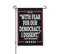 Par Crainte Pour Notre Démocratie, Je Suis En Désaccord. Drapeau De Jardin Suspendre Drapeaux Double Face Drapeaux De Jardin Pour Vacances Clubs Événement 30X45cm