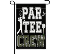 Par Crew Drapeau de jardin amusant pour amateur de golf, golfeur, drapeau de jardin, tapisserie décorative pour les vacances, décoration extérieure toutes les mers