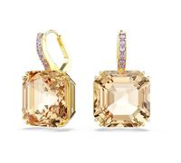 Swarovski – Boucles d'oreilles Millenia – tailles mixtes – cristaux caramel – bain ton doré