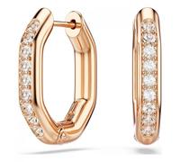 Swarovski Boucles d'oreilles Dextera Petites Blanches Forme octogonale Placage ton or rosé S