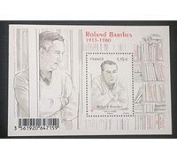 par des Livres Express. Timbre Neuf** de Collection Authentique. Feuillet France 2015 avec No 5006 Neuf sans charnière. Roland Barthes