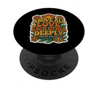 par-Dessus Tout, Aimez-Vous profondément, Dieu, Christian Bible Vintage PopSockets PopGrip Adhésif