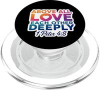 par-Dessus Tout, Aimez-Vous profondément : Dieu, Verset de la Bible chrétienne PopSockets PopGrip pour MagSafe