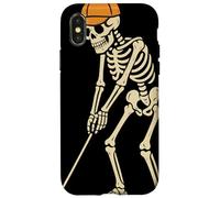 par for The Bone Golfeur Squelette Putting Golf Effrayant Coque pour iPhone X/XS