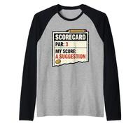 par n'est qu'une Suggestion, Un gi de Joueur de Disc-Golf Amusant Manche Raglan