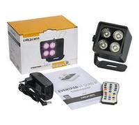 PAR sur Batterie LED 4 x 4W RGBWW, Wireless DMX, IP65 - Algam Lighting LAP EVENTPAR44-QUAD-IP Noir