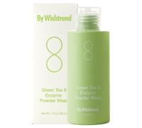 BY WISHTREND Nettoyant pour le visage en poudre de thé vert et d'enzymes, tout-en-un, nettoyant quotidien hydratant pour le visage et exfoliant doux pour les pores et les points noirs (3,88 onces (1))