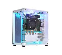 Para 5 Case, Micro-Type Desktop Case com Active Cooler, PWM Fan, RGB Lighting Bar, Mini Tower PC
