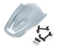 Para-Brise Moto Compatible Avec Yamaha Pour MT07 Pour FZ07 2013 2014 2015 2016 2017 Wolf Line Déflecteur De Vent Moto Pare-vent Avant Support(Gray)