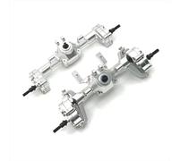 Para FMS Para FCX24 XQ Para FCX18 1/24 Metal Puente De Puerta Delantera Y Trasera Coche Teledirigido Piezas De Mejora Accessoires Rc(Silver)