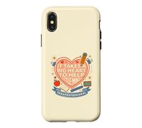 Para Professional Big Heart Little Minds Support pour étudiant Coque pour iPhone X/XS