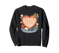 Para Professional Big Heart Little Minds Support pour étudiant Sweatshirt