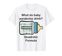 Parabolas drôles pour bébé Formule quadratique mathématiques Professeur T-Shirt Graphique avec Valeur