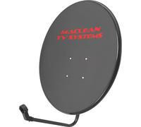 Parabole avec support LNB et support de mât Antenne satellite Miroir satellite Bras porteur LNB Acier phosphaté (90cm de diamètre)