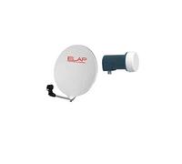 Parabole Satellite 700018 Ø 70cm Composite avec LNB universel single 37,3 dB, gris clair