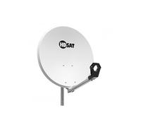 HDSAT Parabole Satellite Acier Blanche 65cm avec Support LNB en Acier Galvanisé idéal Astra EUTELSAT