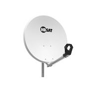 HDSAT Parabole Satellite Acier Blanche 65cm avec Support LNB en Acier Galvanisé idéal Astra EUTELSAT