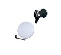 Parabole satellite acier BLANCHE 80cm + LNB SINGLE Best Germany Universel 0,1dB