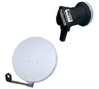 Parabole satellite acier BLANCHE 80cm + LNB SINGLE Best Germany Universel 0,1dB G