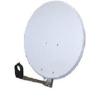 Parabole satellite acier BLANCHE 80cm + LNB Twin Universel Golden Media 0,1dB G