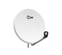 HDSAT Parabole Satellite Acier Blanche 80cm Recondionnéavec Support LNB en Acier Galvanisé idéal Astra EUTELSAT
