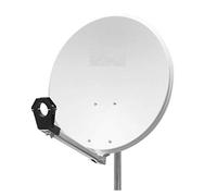 Parabole Satellite Aluminium Blanche 60cm avec Support LNB 0.1dB idéal Astra EUTELSAT