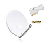 Parabole Satellite - HDME - 70CM - Fibre Composite - LNB TWIN 0,1DB - Couleur Blanche