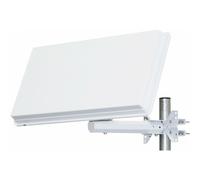 Parabole satellite Plate SELFSAT H30D + LNB intégré - Idéal ASTRA EUTELSAT - 1 Sortie, Blanc, 34.0 dBi à 12.7 GHz