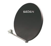 Parabole Satellite - SEDEA - 65 cm - Acier Anthracite - LNB Universel - Montage Facile