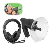 Parabolic Microphone Monocular, Parabolic Listening Device, Wildlife Sound Collector with 8X Magnification Telescope and Headphone, for Long Distance Listening Birds and Animal