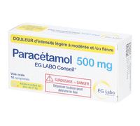 PARACETAMOL EG LABO CONSEIL 500 mg - pour douleurs et fièvre Boîte 16 comprimés Comprimé(S) pc(s)