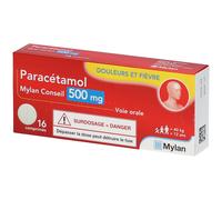 PARACETAMOL MYLAN CONSEIL 500MG COMPRIME Comprimé(S) 16 pc(s)